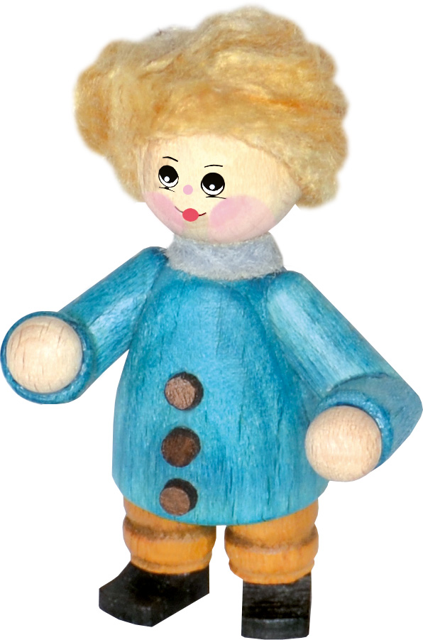 Junge, blaue Jacke
