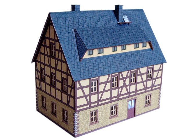 12-01-TT - Sächsisches Fachwerkhaus mit Gaube
