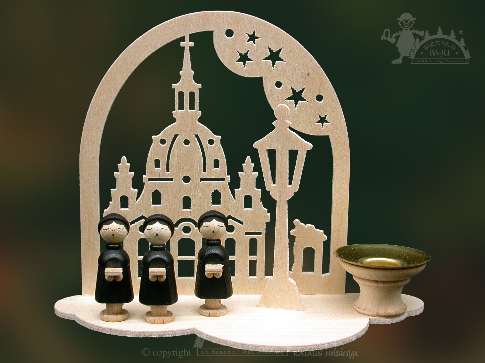 Tischschmuck zum Basteln, Wolke Frauenkirche Dresden