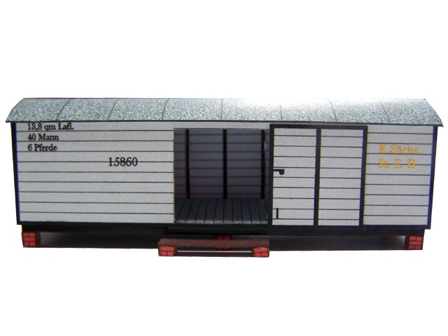 Z-12-02-TT - Sächsischer Länderbahnwagen - weiß