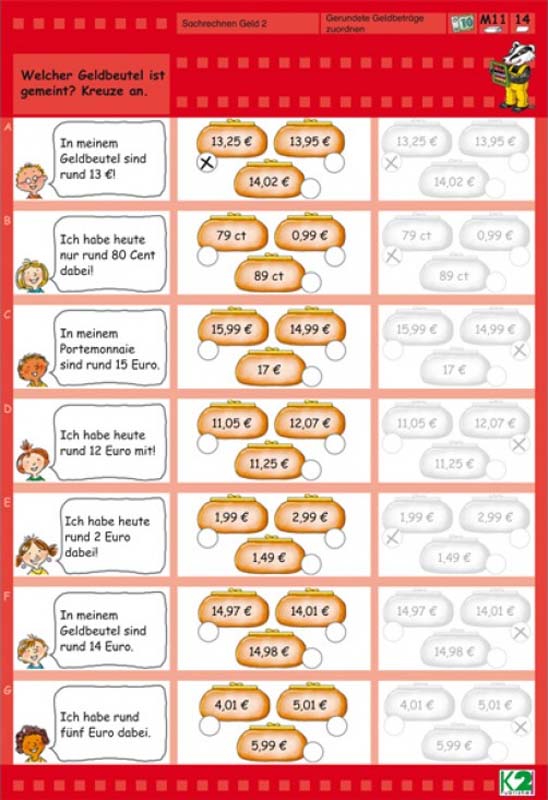 Max Lernkartenset Sachrechnen Geld 2