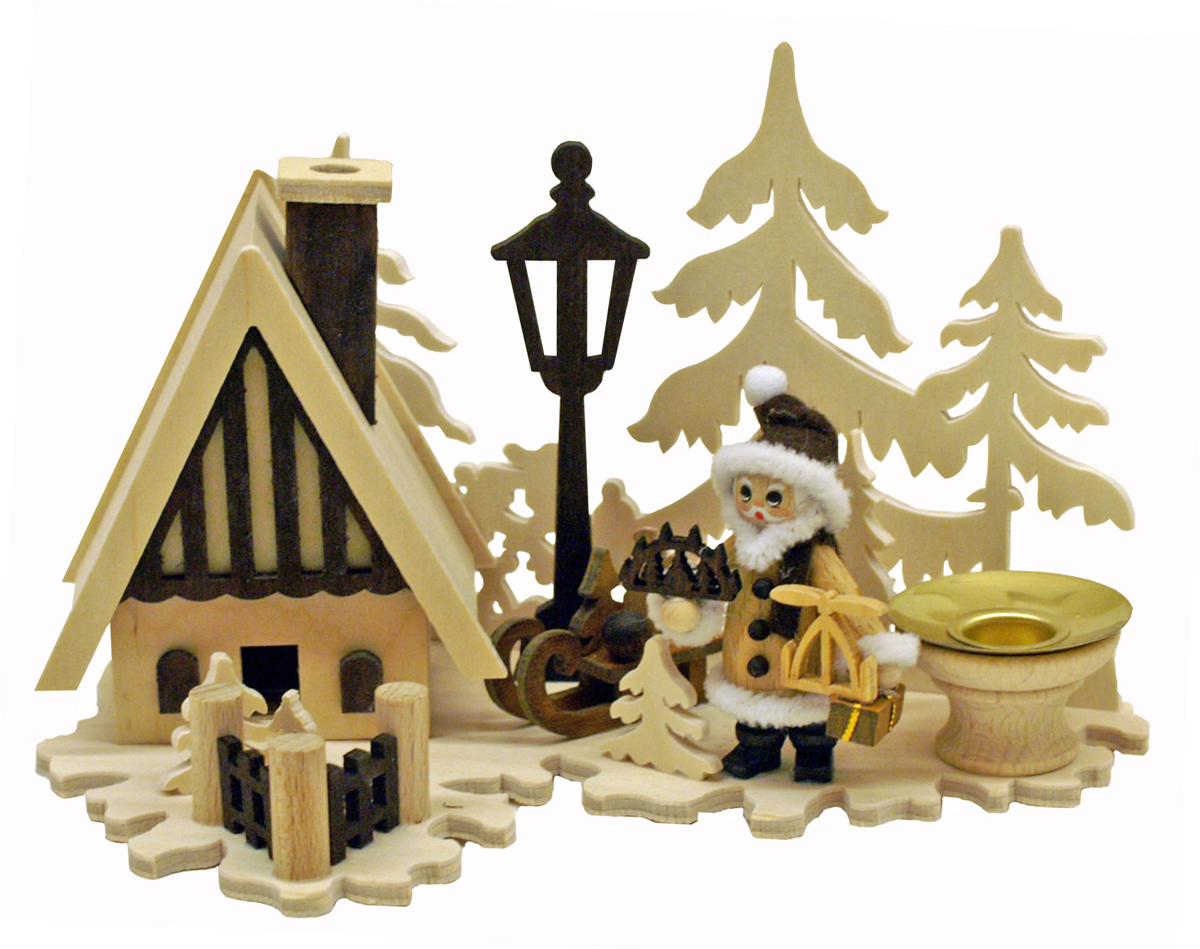 Tischschmuck, Wiese, Räucherhaus, Weihnachtsmann