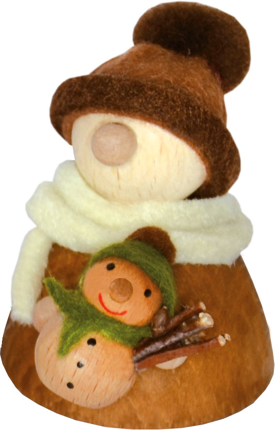 Molli braun/weiß mit Schneemann braun/gr