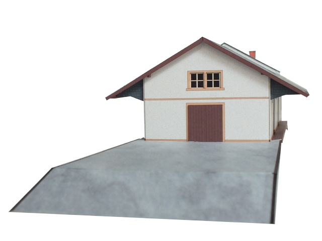 03-16-2-2-TT - Sächs. Einheitsbau  Güterschuppen - 2 Tore