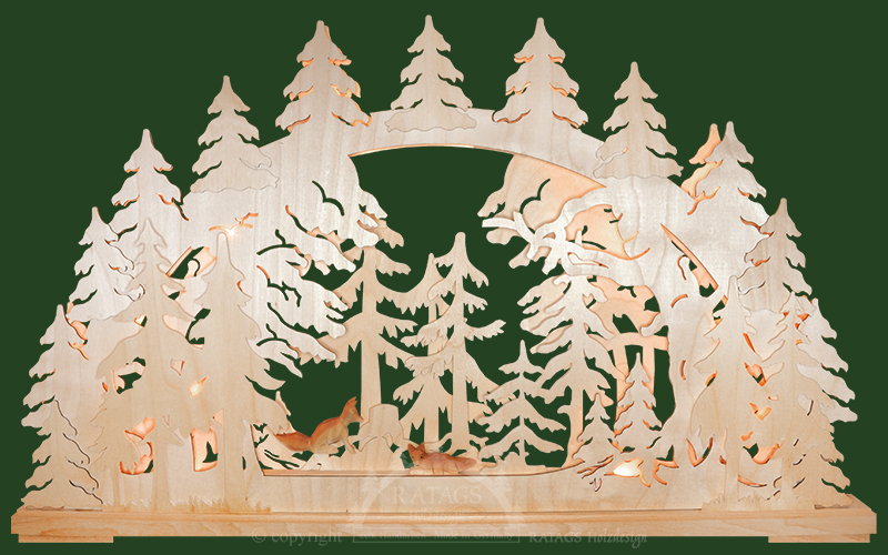 Schwibbogen zum Basteln, groß Im Wald