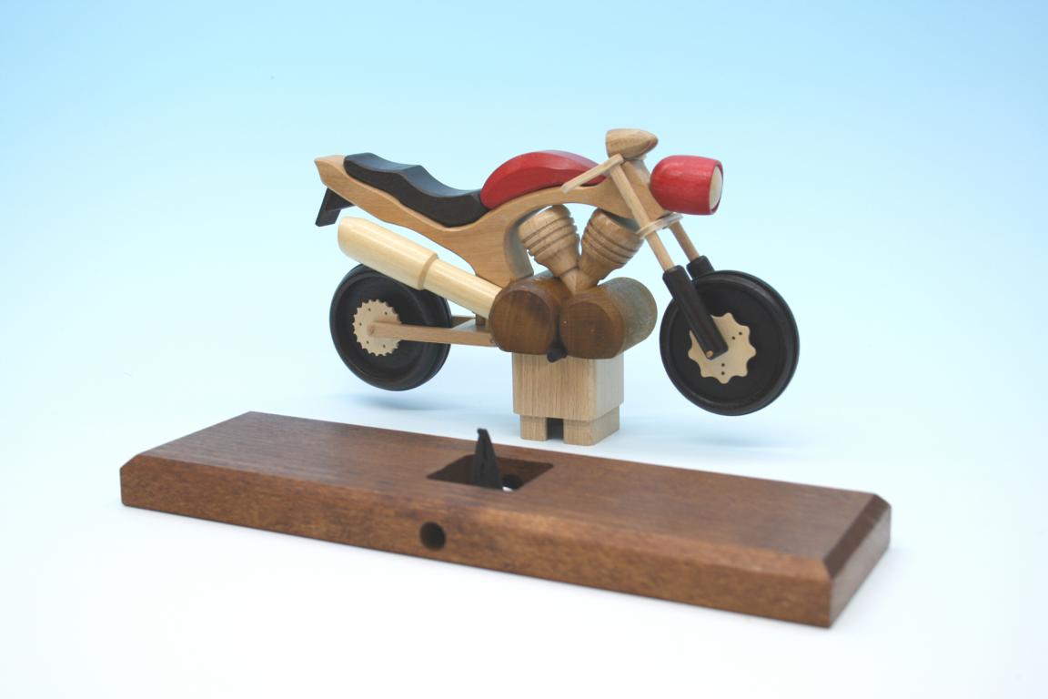 Raeuchermotorrad Touring rot  27 x8 x 16cm