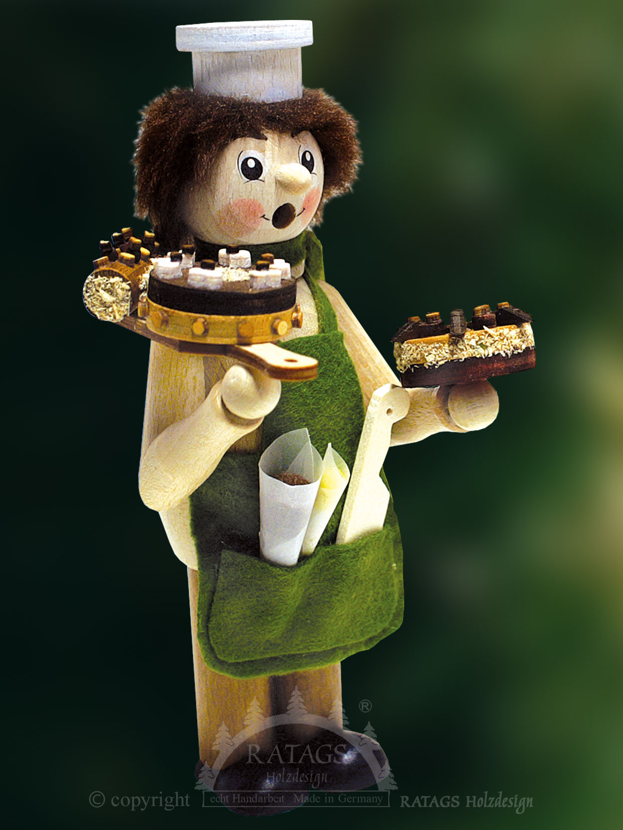 lasierter Naturpaffer, Tortenbäcker