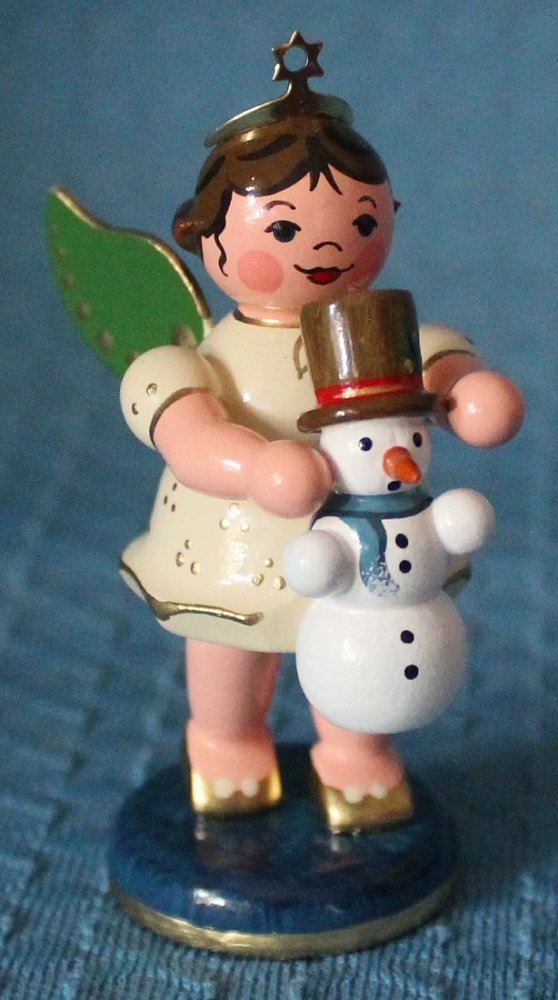 Engel mit Schneemann- vorrätig 1 Stück