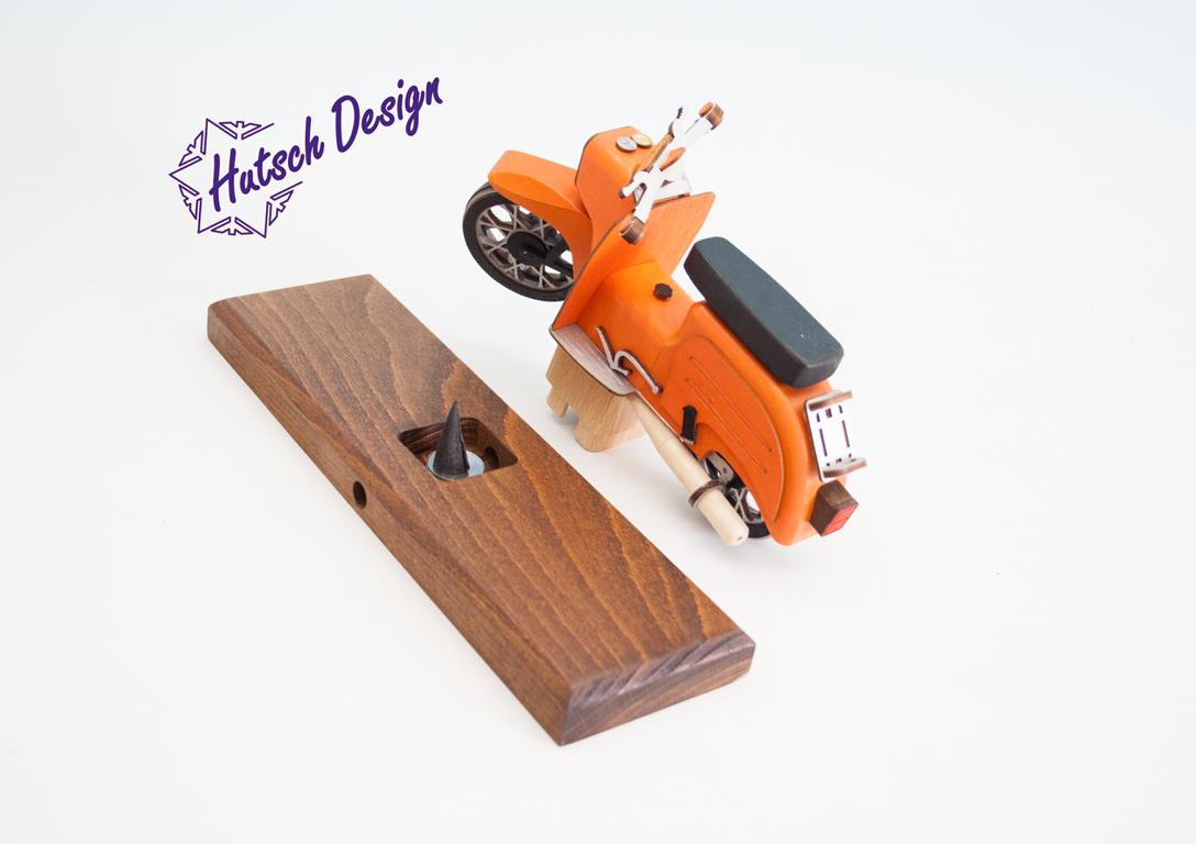 Verkehrsorange Schwalbe Räuchermoped Simson   28x8x14,5cm #1