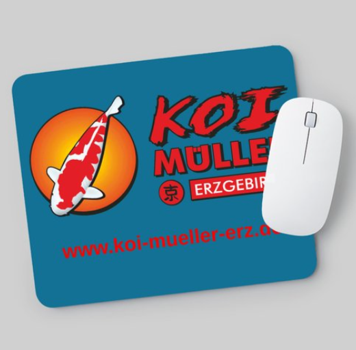 Mousepad mit Koi-Müller-Erzgebirge Logo