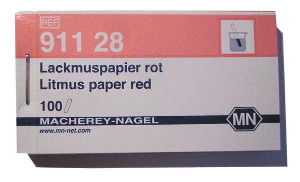 Lackmuspapier rot, pH: 5,08,0