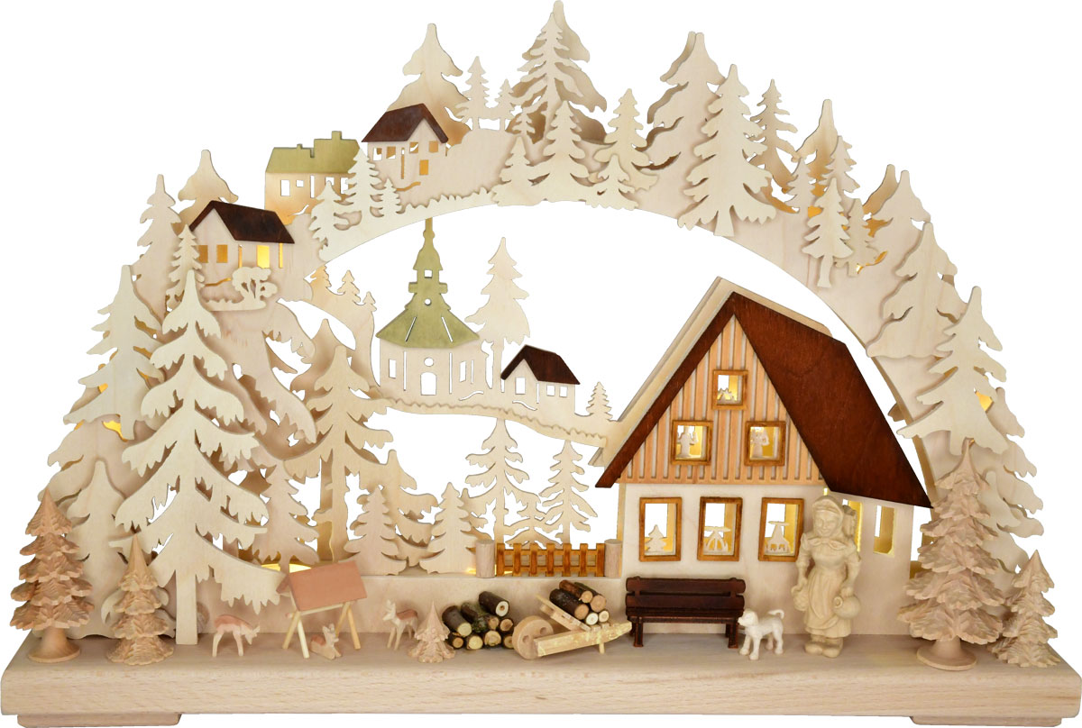 3D-Schwibbogen kl., Feierabendstimmung, Variante 4