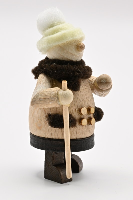 Molli Spaziergängerin, weiße Wollmütze H 7 cm