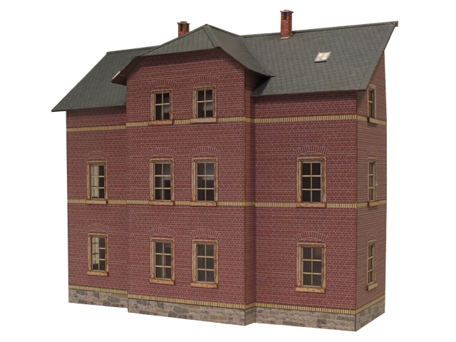 01-21-H0 - Vorstadthaus mit Klinker