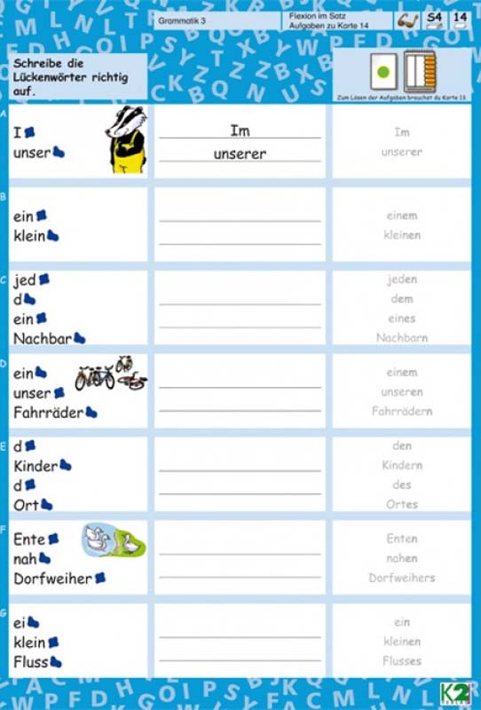 Max Lernkartenset Grammatik 3
