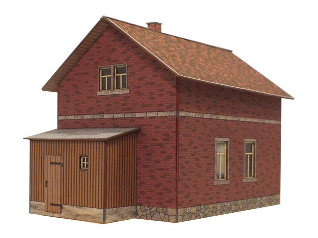 03-11-1-H0 - Sächs. Beamtenwohnhaus III. Klasse - Klinker