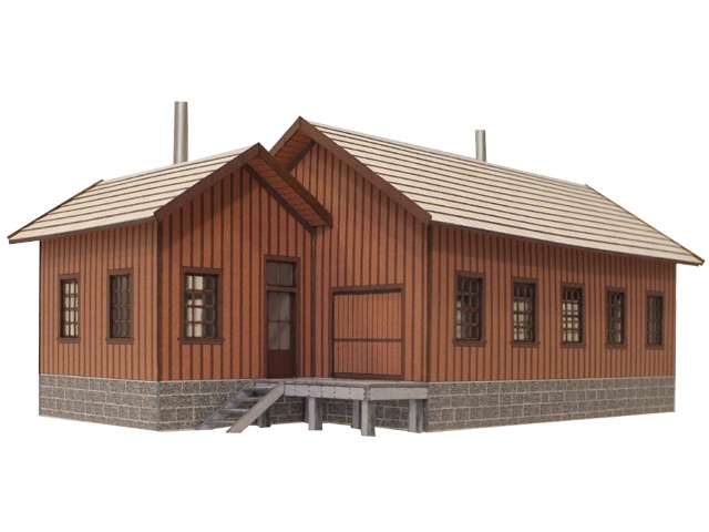 200-01-H0 - Güterschuppen mit 2 kleinen Rampen
