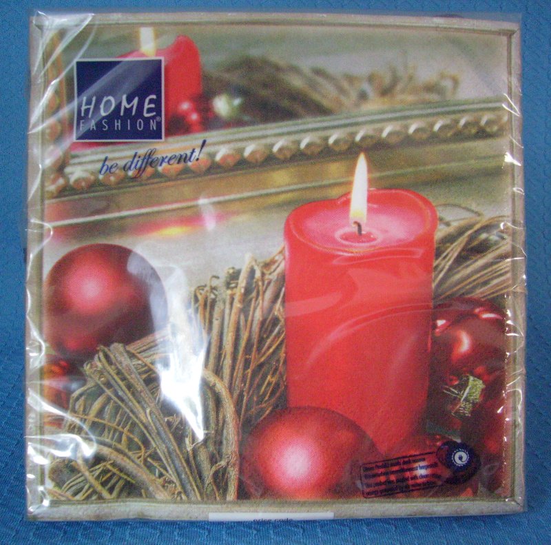 Serviette Kerzenschein- vorrätig 3 Stück