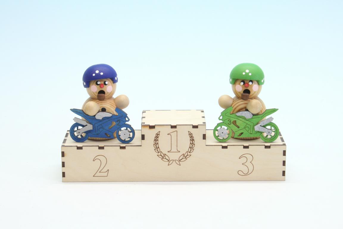 Siegerpodest mit 3 Biker Minis