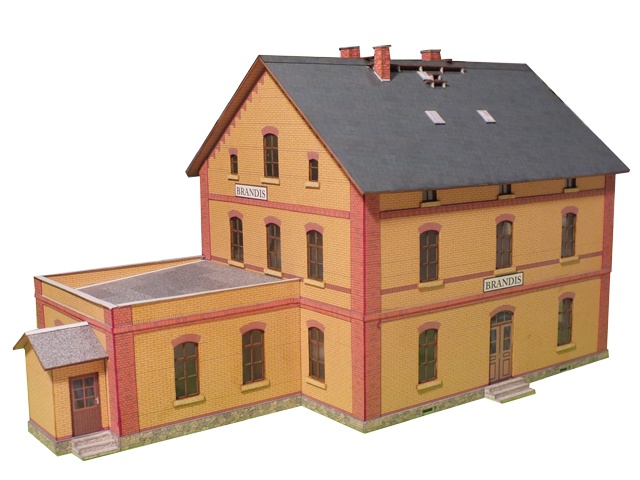 03-20-0-H0 - Bahnhof Brandis - Empfangsgebäude Typ 2