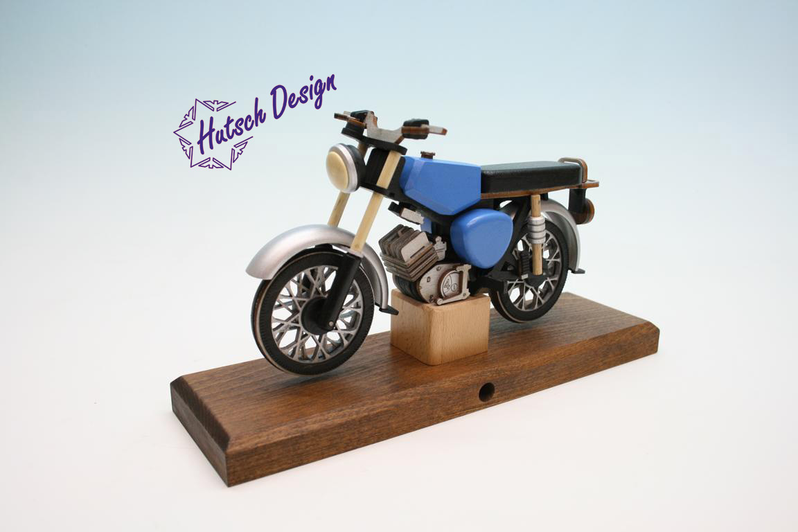 blaue S51 Räuchermoped  Simson  28x8x14,5cm