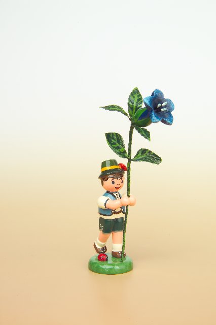Blumenjunge mit Enzian - Restbestand 1 Stück