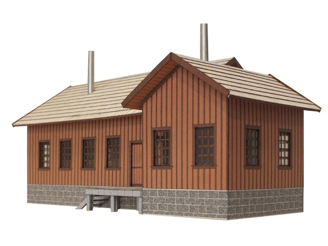 200-01-H0 - Güterschuppen mit 2 kleinen Rampen