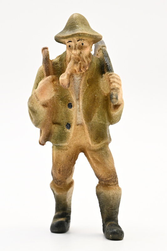Waldarbeiter, Baumsäge, Axt, Rucksack, c 65 mm