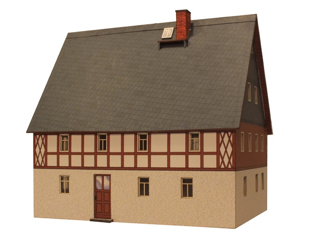 04-16-H0 - Fachwerkhaus Erzgebirge mit Gaube - Schmalzgrube