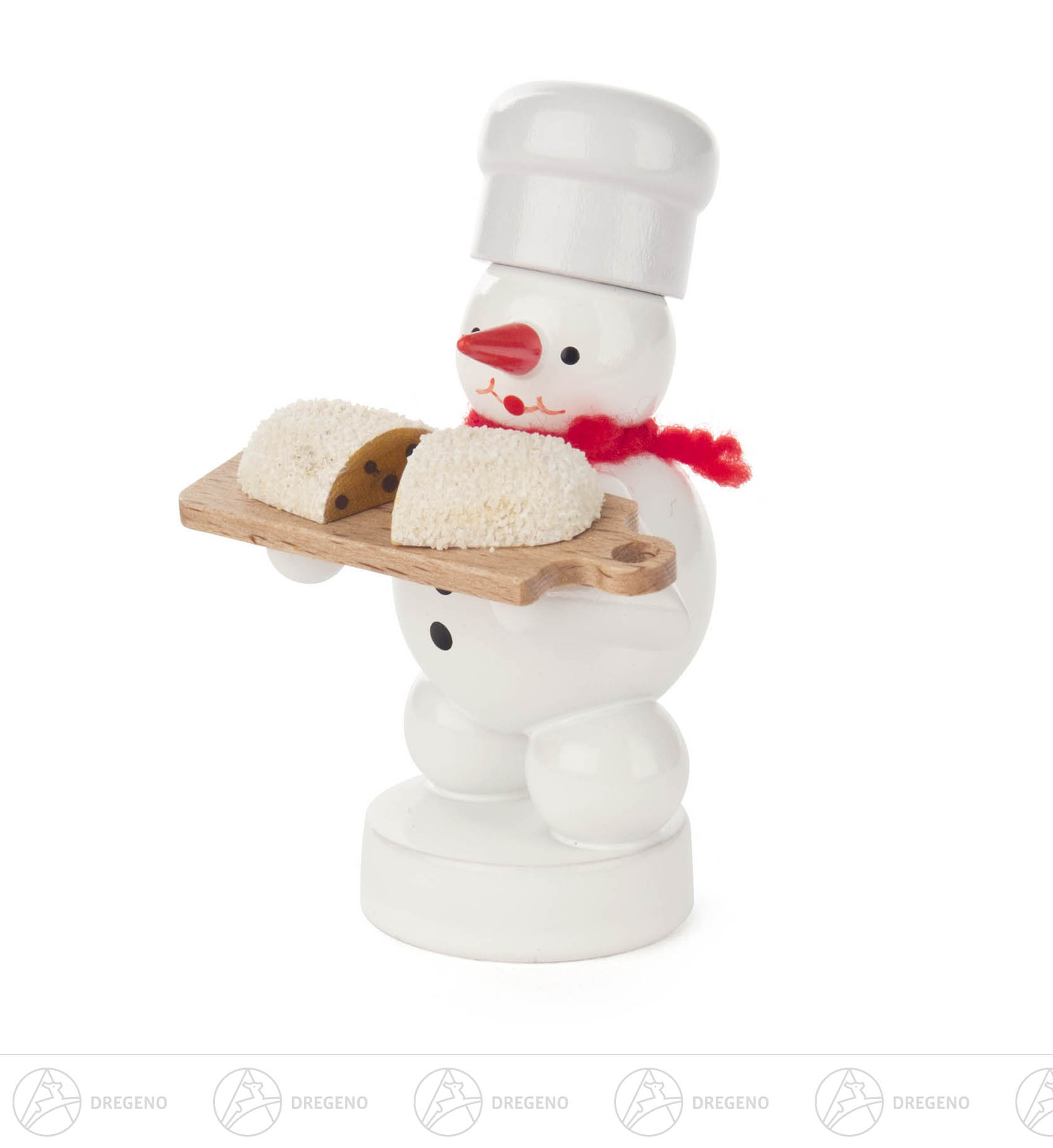 Schneemann Bäcker mit Stollen 8cm