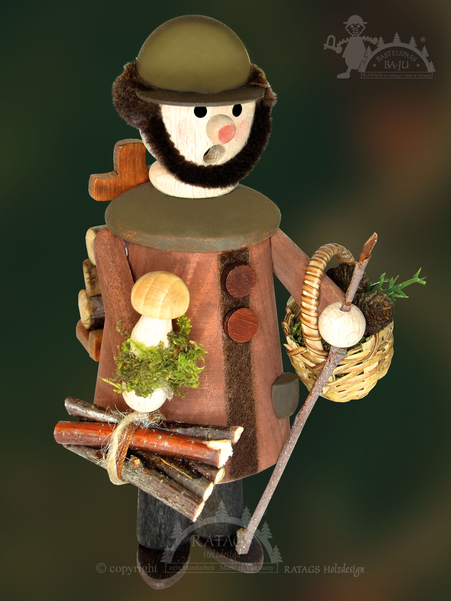 Räuchermännchen zum Basteln, Waldmann