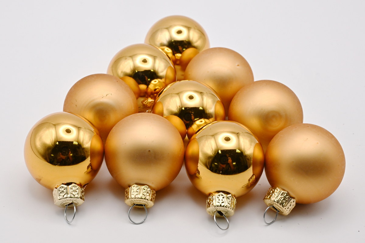 cb. 18 glassballs/cap copper combi