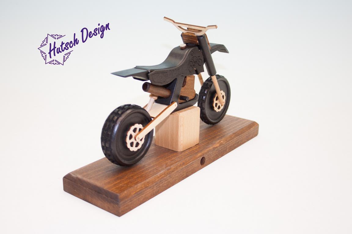 Raeuchermotorrad Cross in schwarz 27 x8 x 16cm