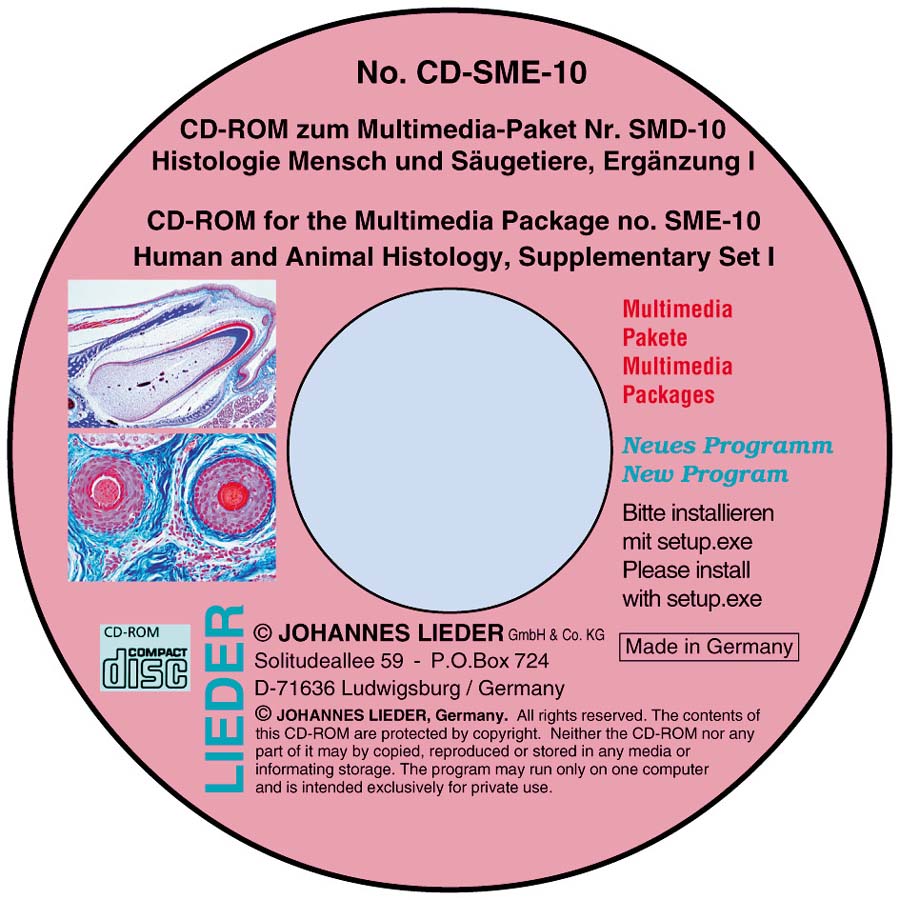 Interaktive CD-ROM - Histologie Mensch und Säugetiere