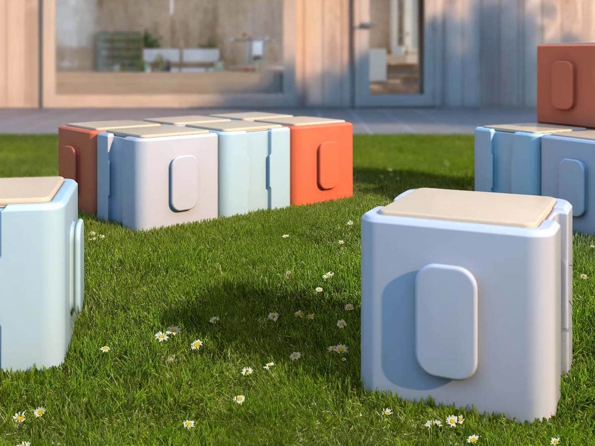 Modularer Hocker Pie