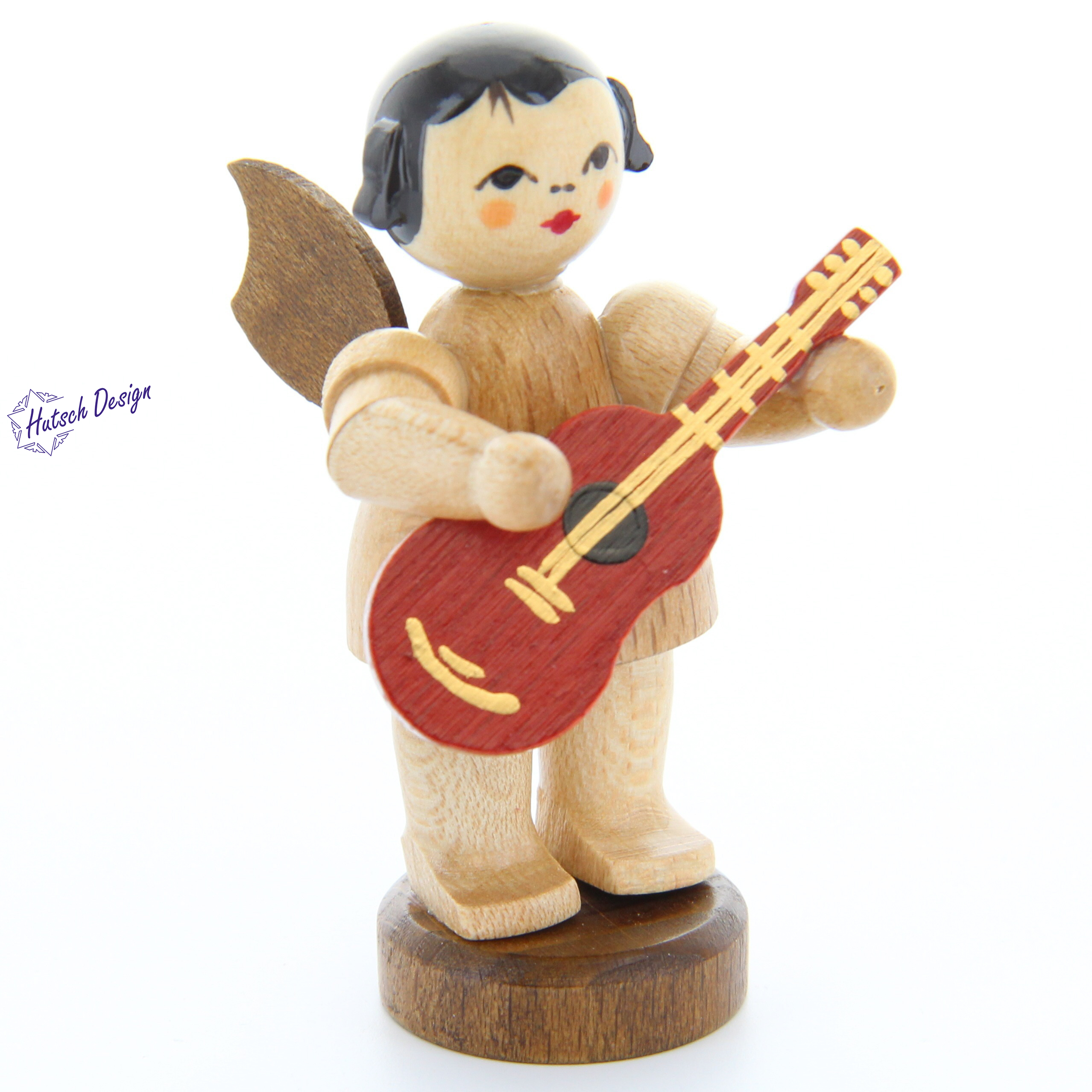 Engel stehend mit Gitarre, natur