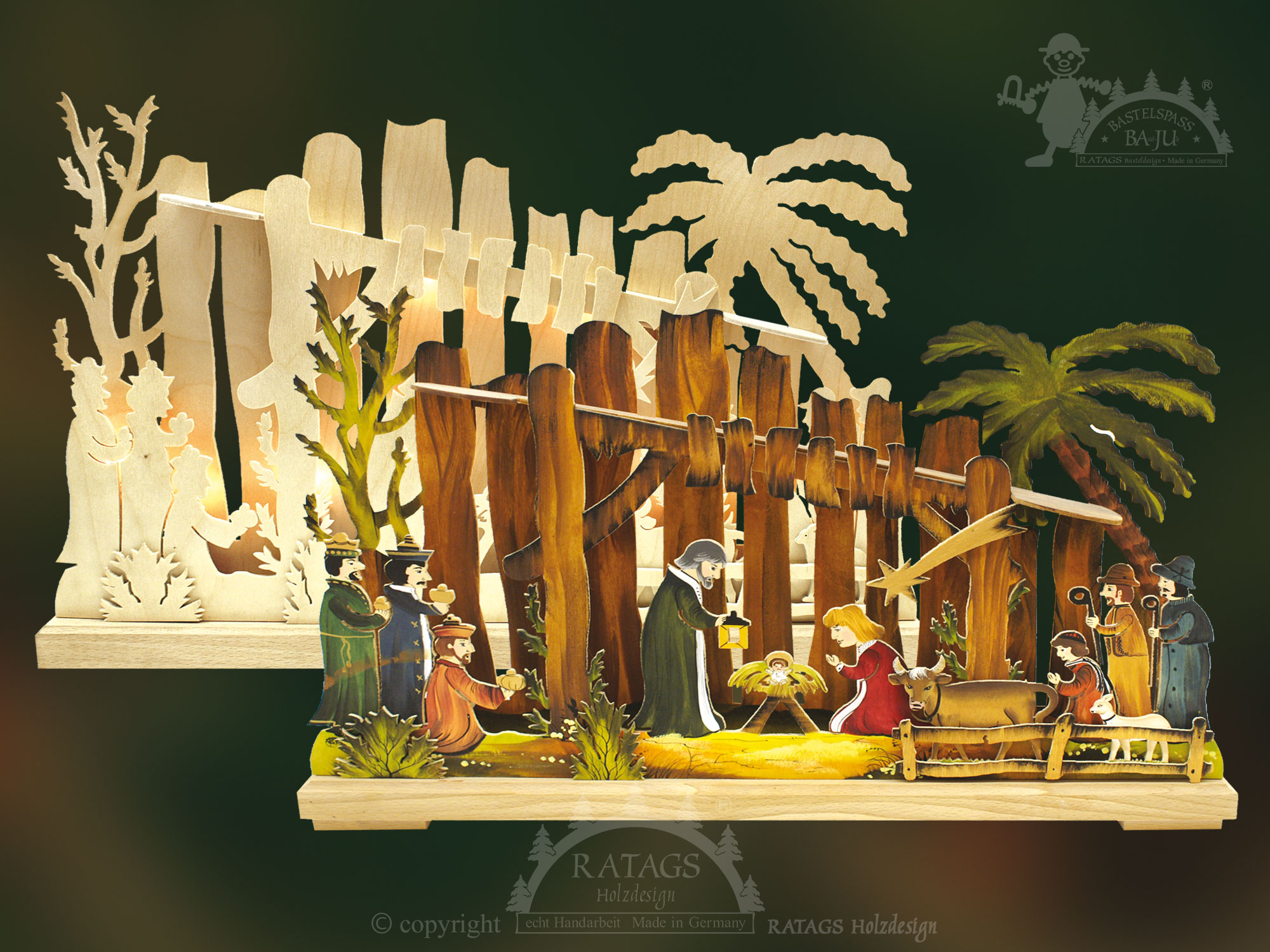 Schwibbogen zum Basteln, klein, Bethlehem