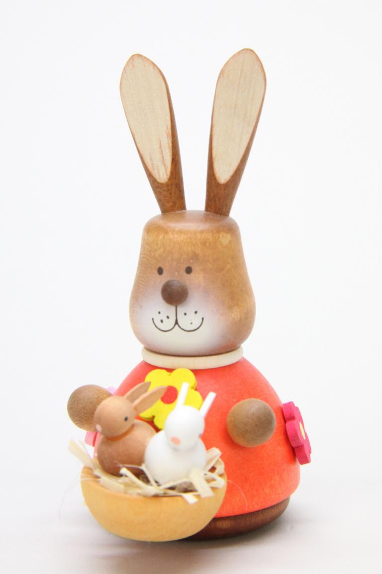 Wackelhase mit Babys  9,8 cm