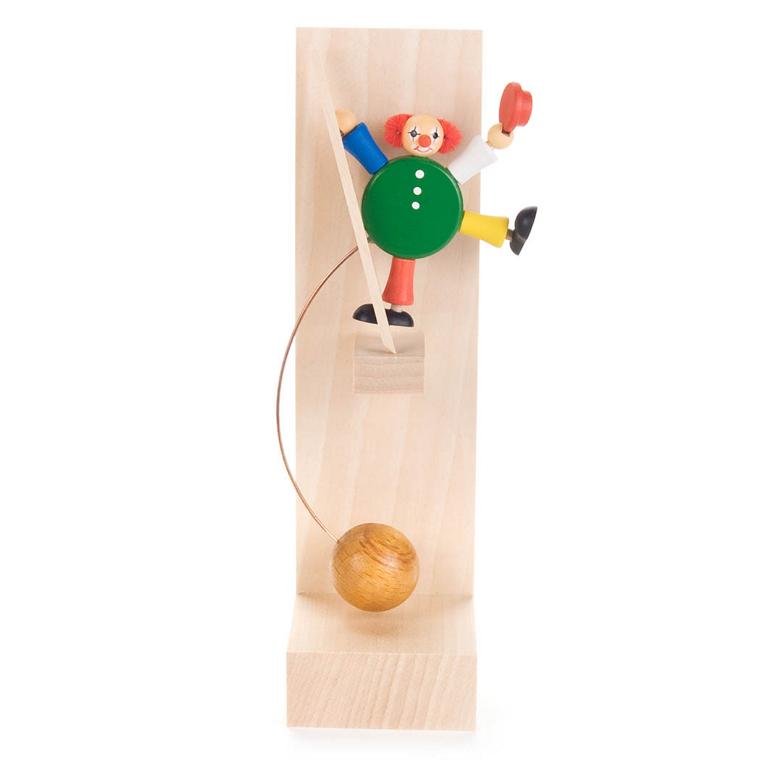 Schaukelfigur Clown Akrobat auf Leiter