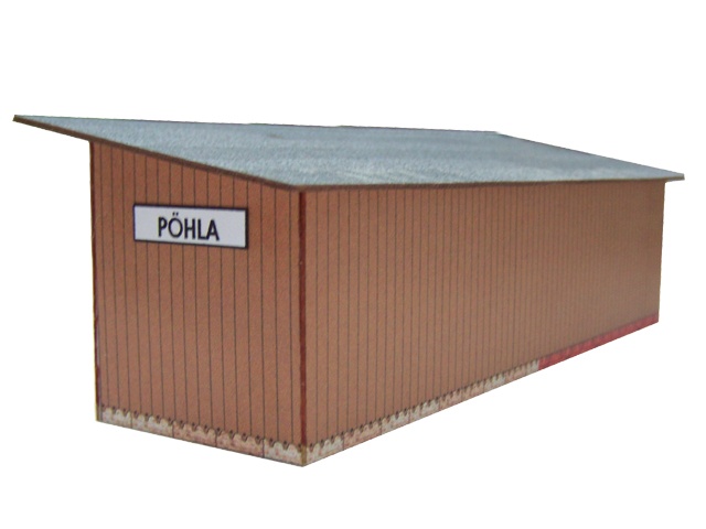 03-17-H0 - Pöhla - Wartehalle aus Holz