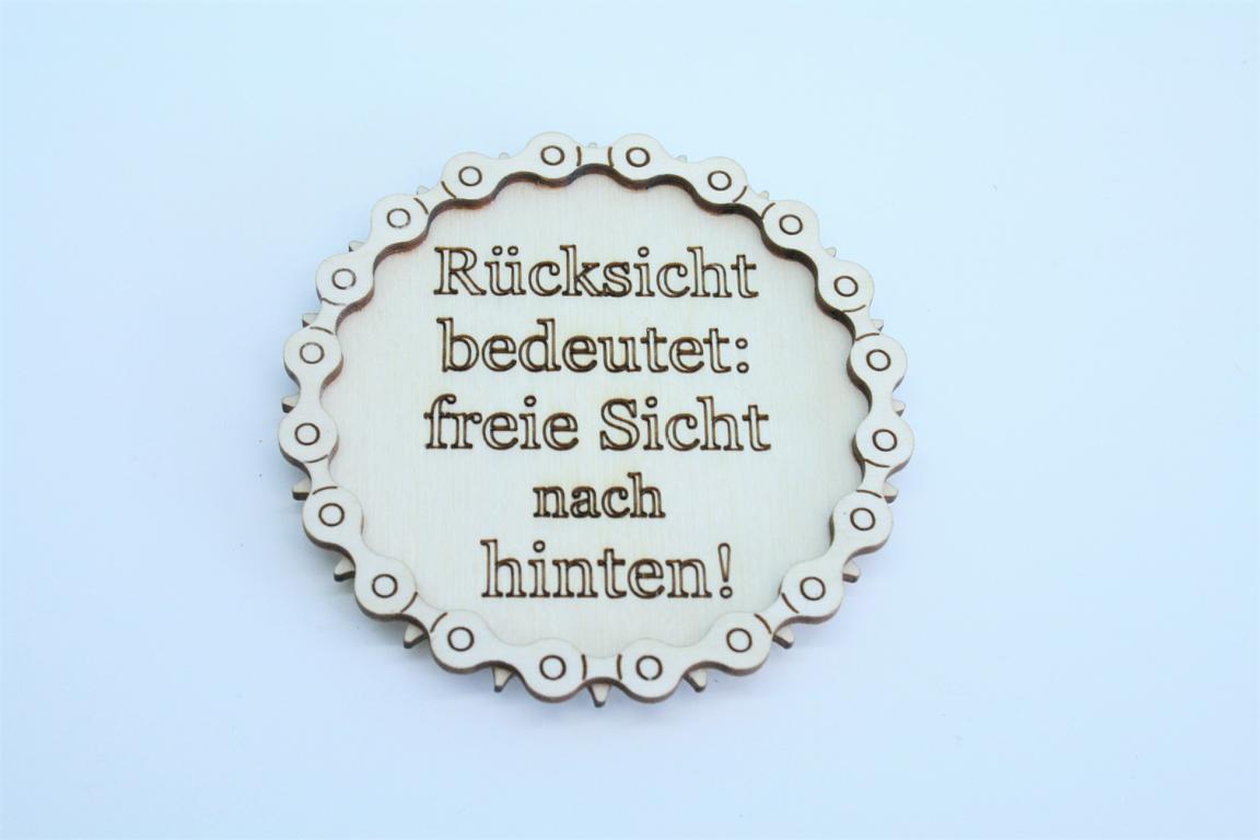 Bierdeckel Spruch Kettenblatt gelasert 1Stück