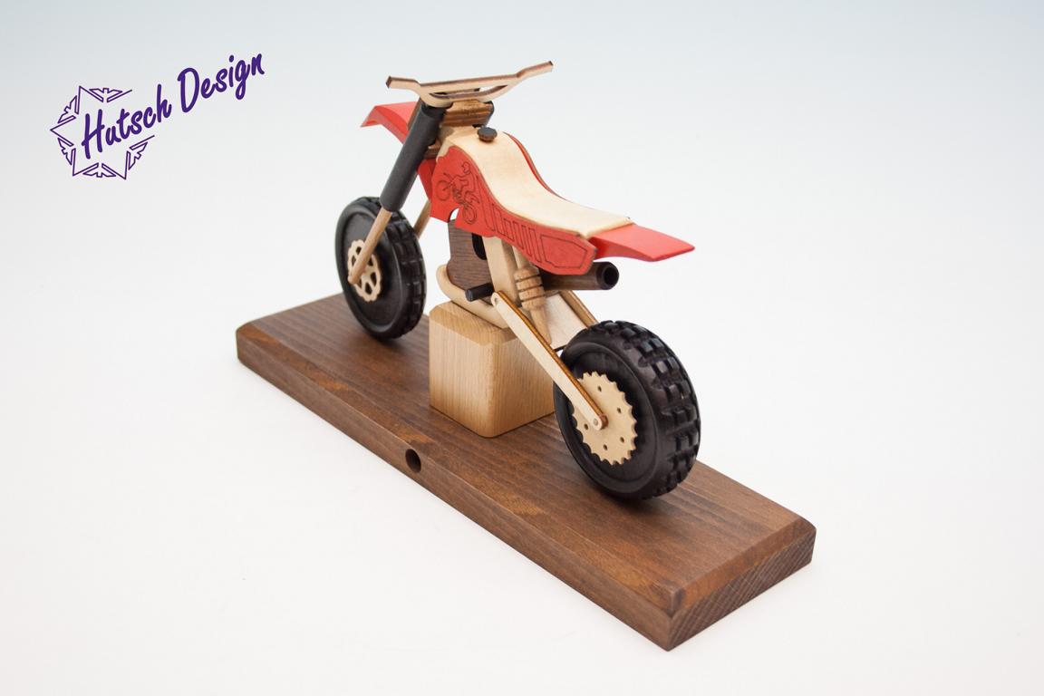 Raeuchermotorrad Cross rot  27 x8 x 16cm