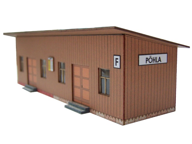 03-17-H0 - Pöhla - Wartehalle aus Holz