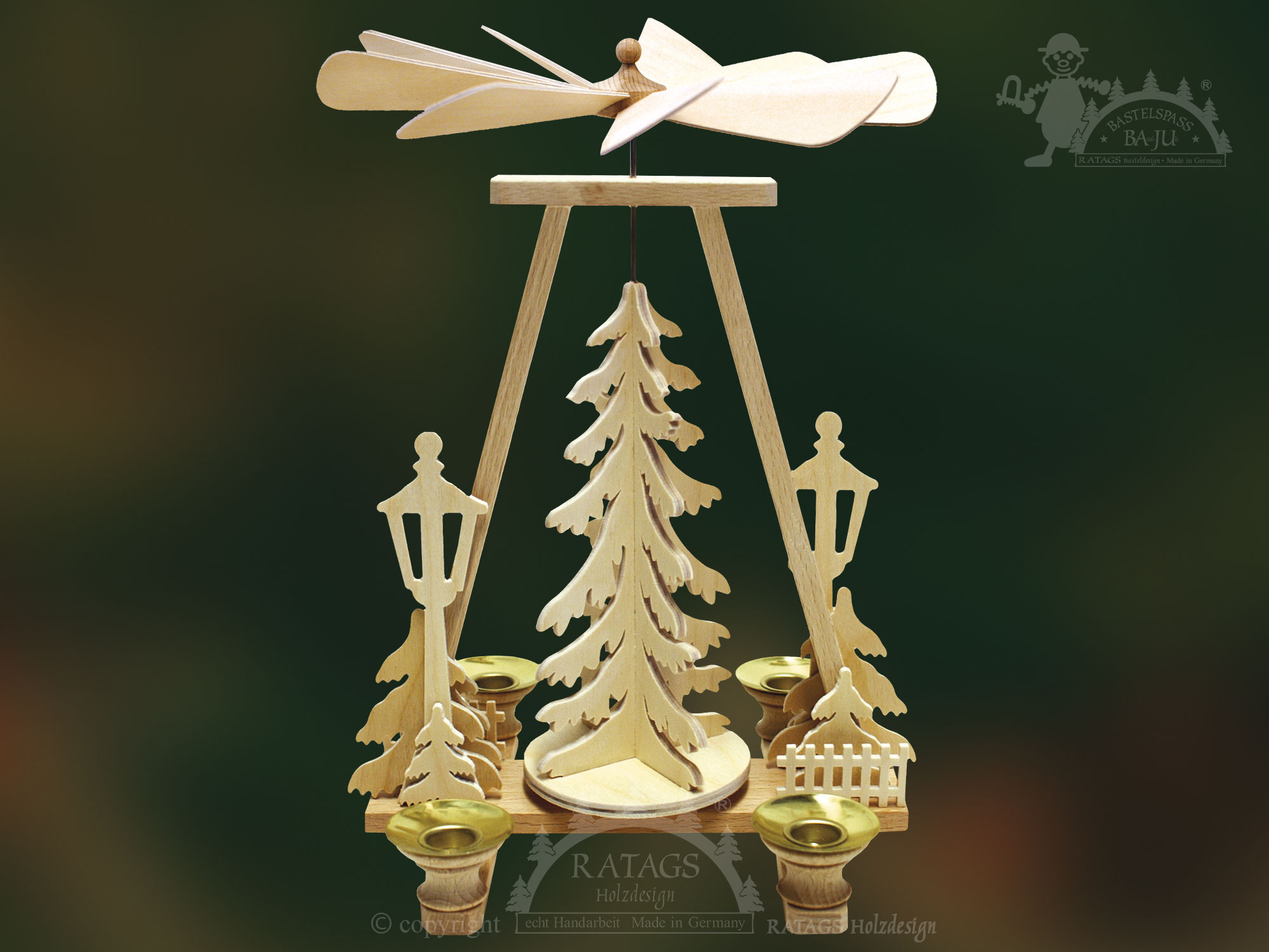 Bastelset, Trapezpyramide, Mittelbaum, gesägt