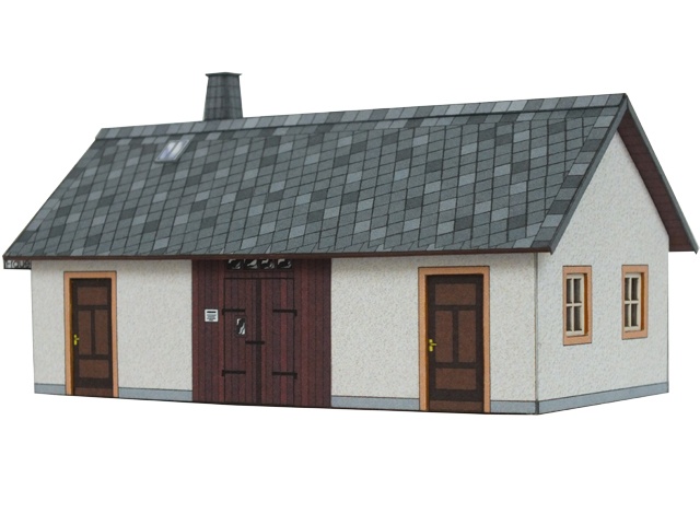 03-16-3-3-TT - Sächs. Einheitsbau  Nebengebäude mit Abort