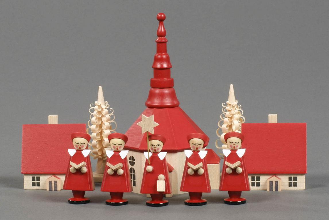 Kurrende mit Seiffener Dorf, rot