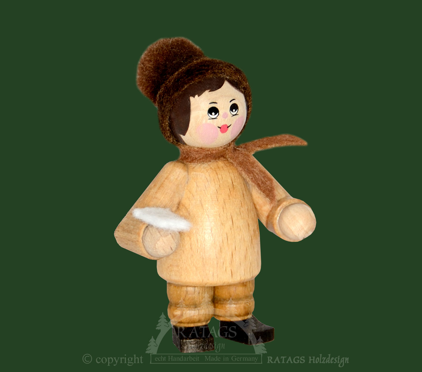 Figur, winkender Junge, natur