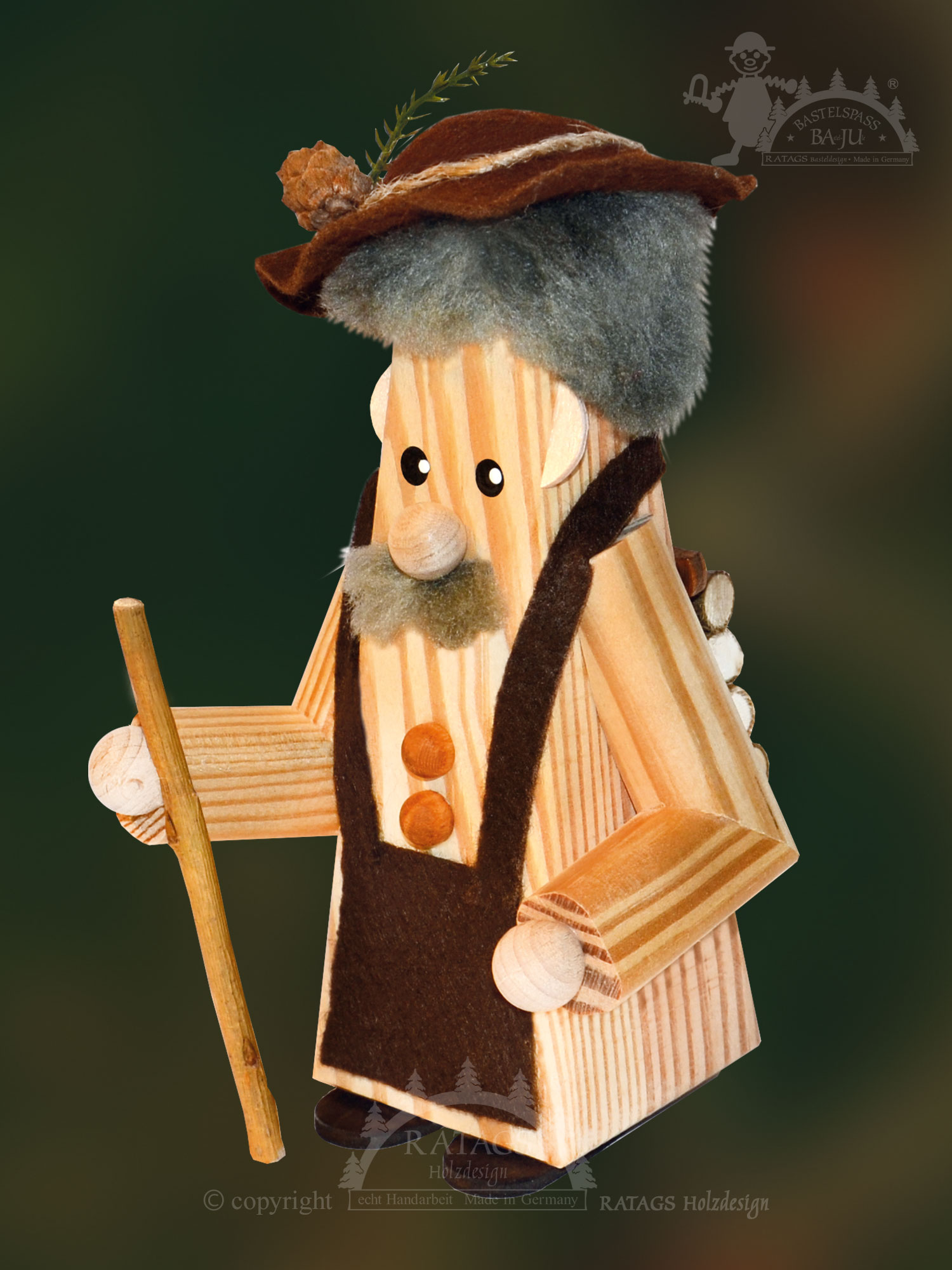 Räuchermännchen zum Basteln, Waldmann