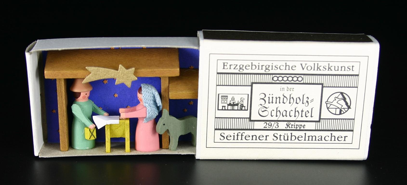 Zündholzschachteln Krippe