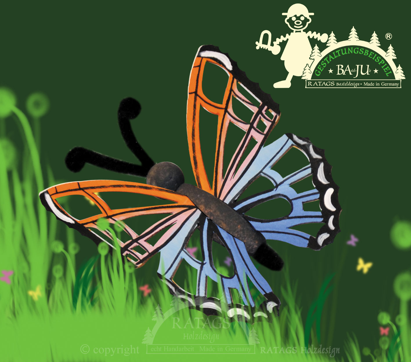 Schmetterling zum Basteln, klein